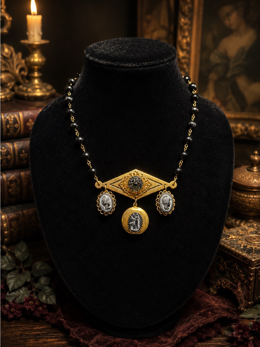 Victorian Mourning Necklace-Reproduction 18’